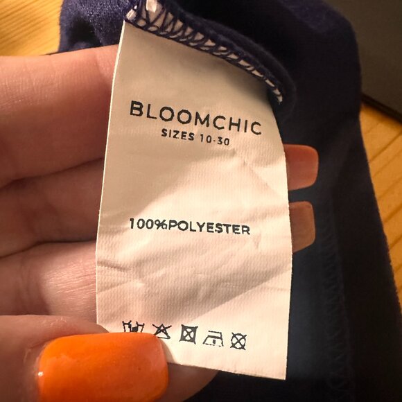 Bloomchic Blouse Top Shirt Velvet Purple Sz 14/16 dragonfly buttons‎ long sleeve - Picture 7 of 8